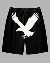 Big Men's Daily Casual Simple White Eagle Printed Shorts